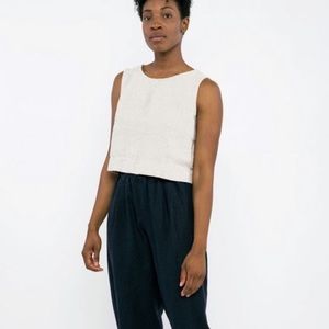 Elizabeth Suzann Petra Crop, Midweight Linen, Flax